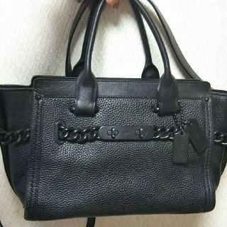 コーチ(COACH)のCOACH チェーン スワッガー バッグ ショルダーバッグ ブラック コーチ (ショルダーバッグ)