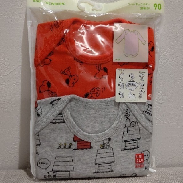 UNIQLO(ユニクロ)のユニクロ クルーネックボディ SNOOPY 90cm キッズ/ベビー/マタニティのキッズ服男の子用(90cm~)(下着)の商品写真