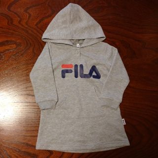 フィラ(FILA)の新品  FILA  裏起毛  フード付きワンピース  80    グレー(ワンピース)