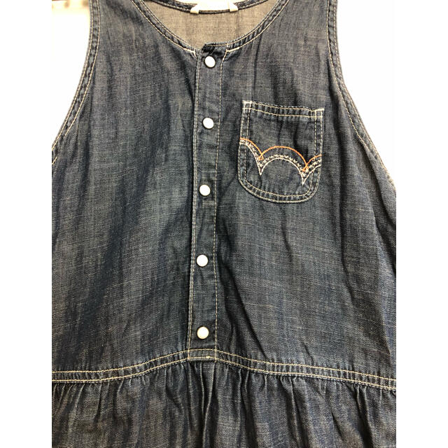 EDWIN(エドウィン)のキッズ　160センチ　EDWIN ジャンバースカート キッズ/ベビー/マタニティのキッズ服女の子用(90cm~)(スカート)の商品写真