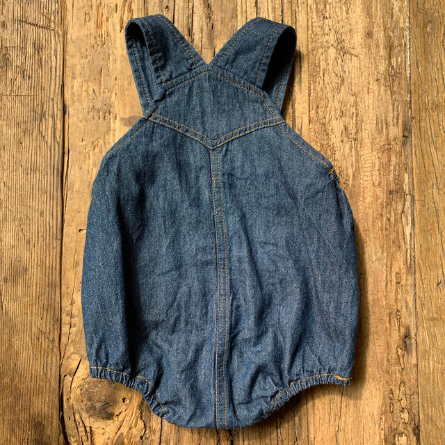 Wrangler(ラングラー)の【美品】Wrangler デニムオーバーオール つなぎ キッズ/ベビー/マタニティのベビー服(~85cm)(カバーオール)の商品写真