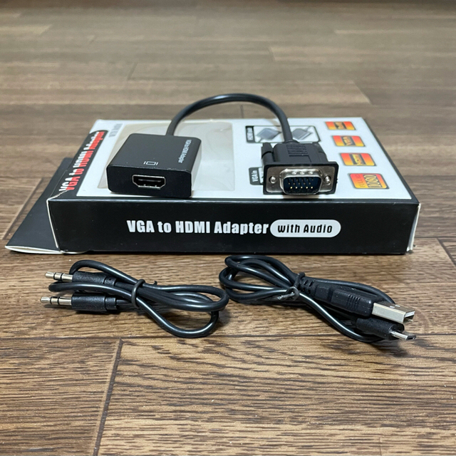 VGA to HDMI 変換アダプター スマホ/家電/カメラのテレビ/映像機器(映像用ケーブル)の商品写真