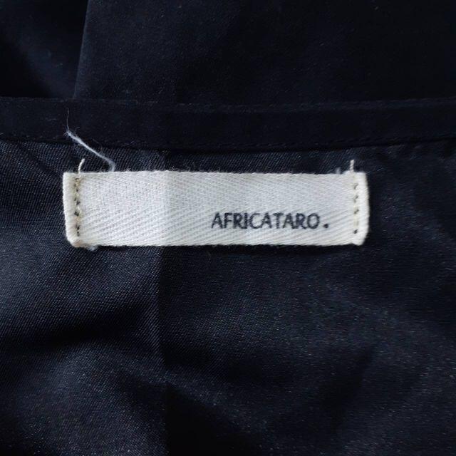 AFRICATARO(アフリカタロウ)の【used品】AFRICATARO　コート風ジャケット　薄手　黒　フリーサイズ レディースのジャケット/アウター(スプリングコート)の商品写真