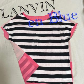 ランバンオンブルー(LANVIN en Bleu)のLANVIN en Blue ランバンオンブルー　ボーダー Tシャツ トップス(Tシャツ(半袖/袖なし))