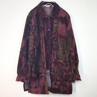 アートヴィンテージ(ART VINTAGE)の【希少デザイン】長袖　総柄　90s(シャツ)