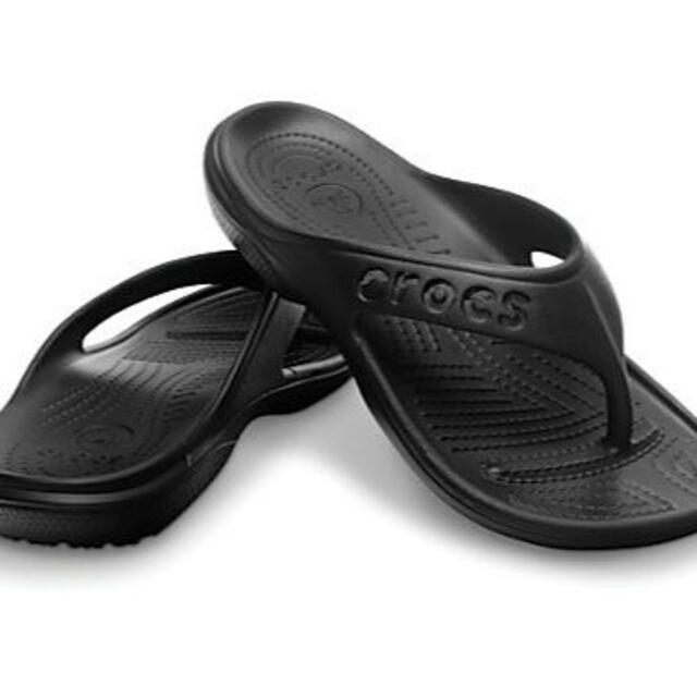 crocs(クロックス)の23cm クロックス バヤ フリップ Baya Flip ブラック M5W7 レディースの靴/シューズ(ビーチサンダル)の商品写真
