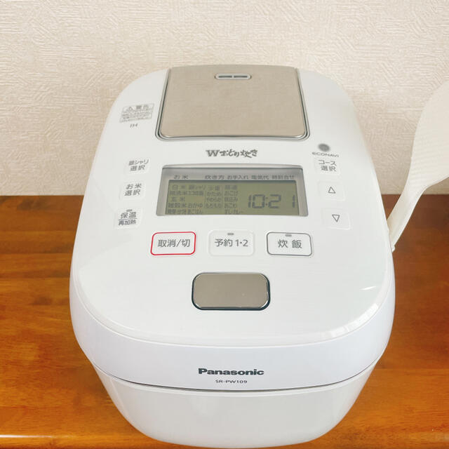 パナソニック炊飯器Wおどり炊き Panasonic SR-PW109-W