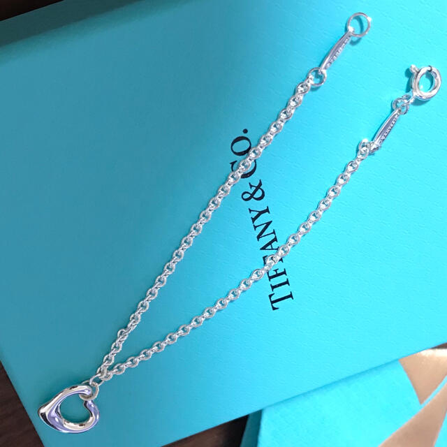 ほぼ未使用 TIFFANY&Co. オープン ハート アクアマリン ネックレス