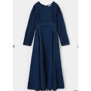 マウジー(moussy)のmoussy  PUFF SLEEVE DENIM ドレス (ロングワンピース/マキシワンピース)