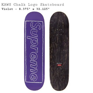 シュプリーム(Supreme)の紫 Supreme KAWS Chalk Logo Skateboard (スケートボード)