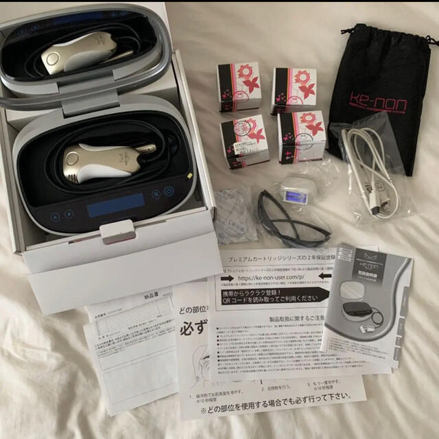 家庭用脱毛器 ケノン ver.8.0 カートリッジ 眉毛脱毛器 ゴールド 現品