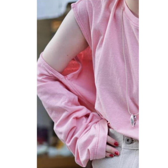 fumika uchida ロングスリーブT ピンク レディースのトップス(Tシャツ(長袖/七分))の商品写真