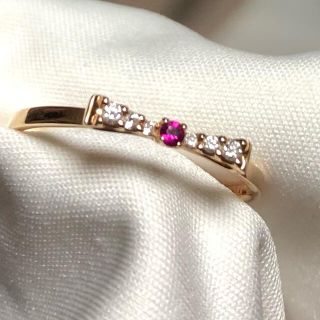 スタージュエリー(STAR JEWELRY)のSTAR JEWELRY　ルビーリボンリングᏦ18(リング(指輪))