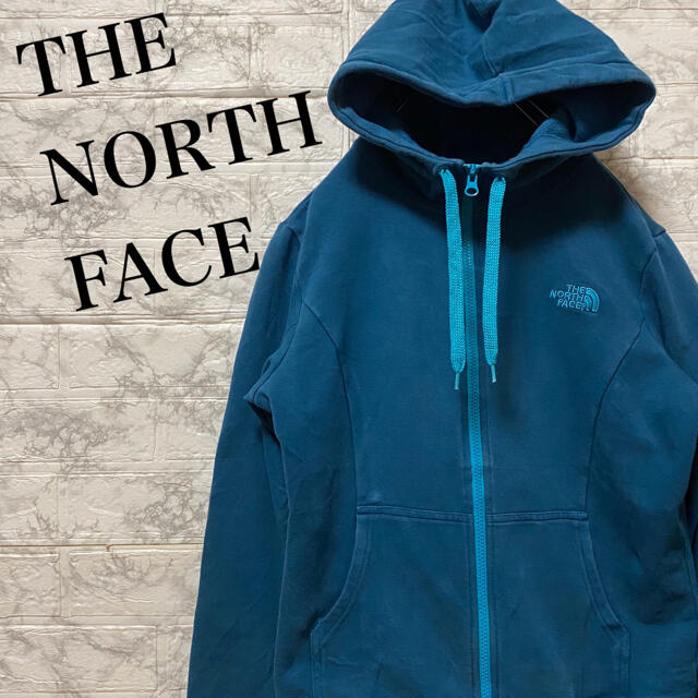 THE NORTH FACE(ザノースフェイス)のザノースフェイス　ジップアップパーカー　ワンポイント刺繍ロゴ　ミントグリーン　M レディースのトップス(パーカー)の商品写真
