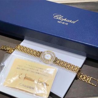 ショパール(Chopard)のChopard／ショパール ハッピーダイヤモンド　5Pダイヤ  時計　K18YG(腕時計)