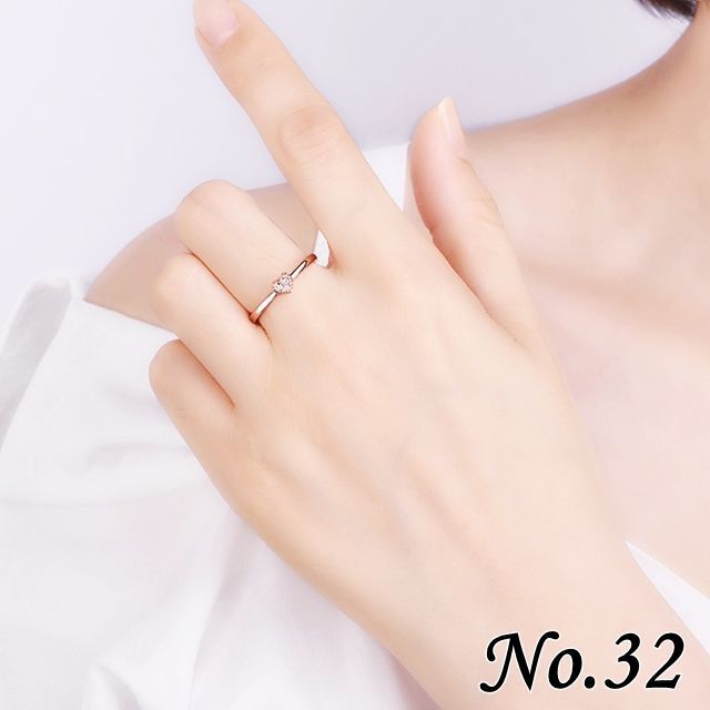 【新品】ハートジルコニアリング アクセサリー 指輪 ローズ レディース メンズのアクセサリー(リング(指輪))の商品写真