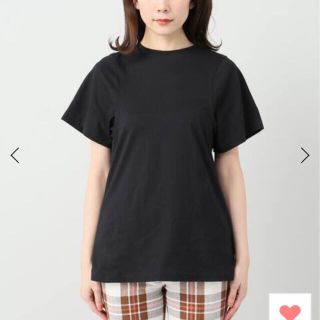 スピックアンドスパン(Spick & Span)のトーテム　TOTEME カットソー　Tシャツ　黒　未使用(Tシャツ(半袖/袖なし))