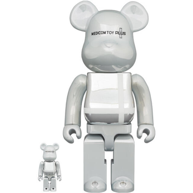 MEDICOM TOY(メディコムトイ)のBE@RBRICK MEDICOM TOY PLUS WHITE CHROME  エンタメ/ホビーのフィギュア(その他)の商品写真