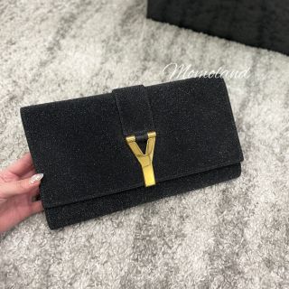 サンローラン(Saint Laurent)のYVES SAINT LAURENT　イヴサンローラン　クラッチバッグ　ブラック(クラッチバッグ)