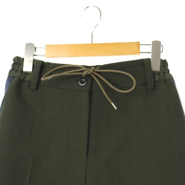 sacai(サカイ)のサカイ sacai プリーツ切り替えキュロット パンツ スカート ハーフ 1 緑 レディースのパンツ(キュロット)の商品写真