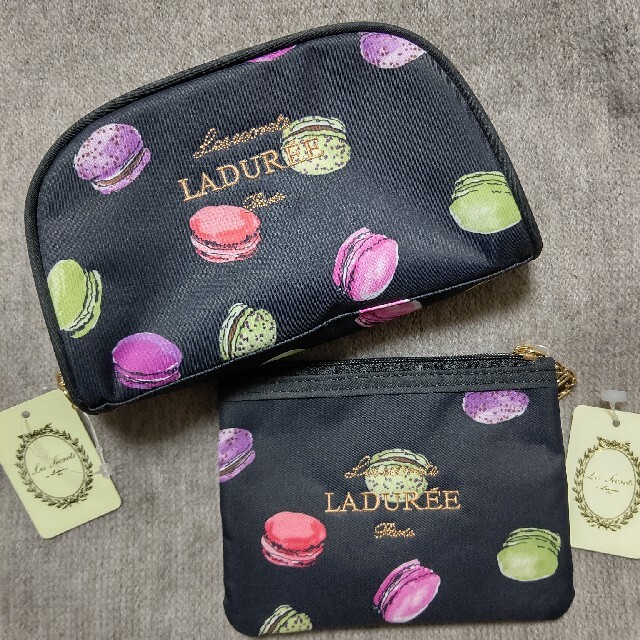 LADUREE(ラデュレ)の新品 ラデュレ マカロン 柄 ポーチ ＆ ティッシュケース レディースのファッション小物(ポーチ)の商品写真