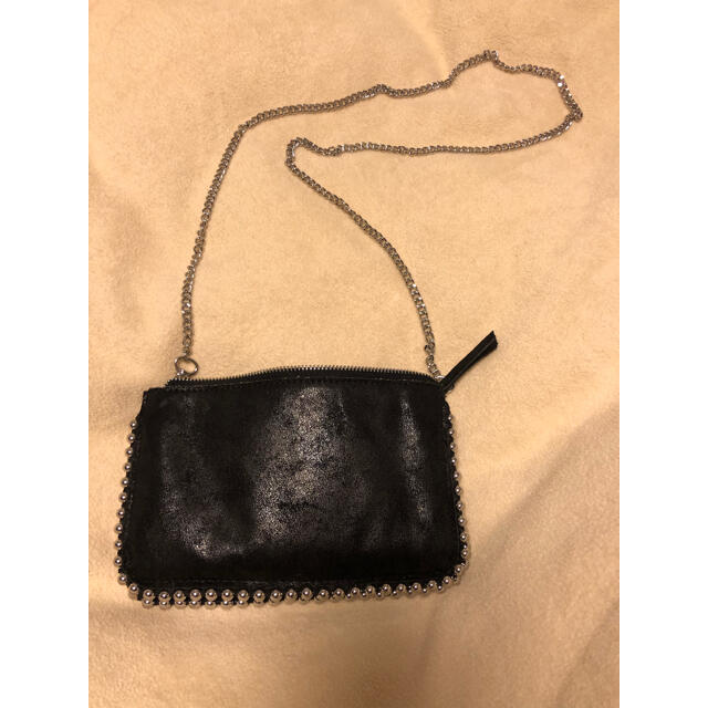 ZARA フェイクレザーチェーンバッグ