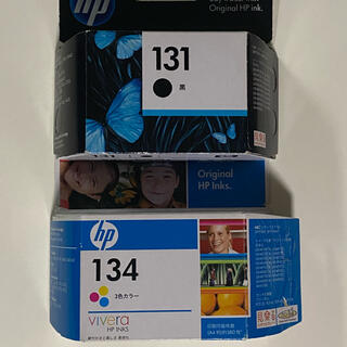 ヒューレットパッカード(HP)のhp131 黒・hp134 カラー　2本セット(PC周辺機器)