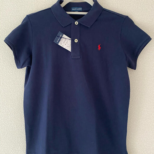 POLO RALPH LAUREN(ポロラルフローレン)のポロラルフローレン　男女兼用　160cm紺色半袖ポロシャツ キッズ/ベビー/マタニティのキッズ服男の子用(90cm~)(Tシャツ/カットソー)の商品写真