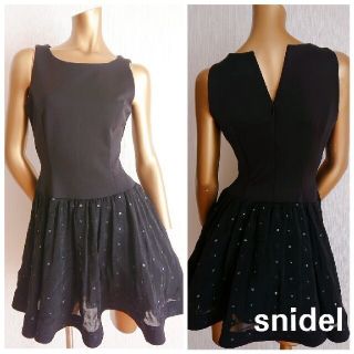 スナイデル(SNIDEL)のsnidel  切替ノースリーブ 花柄ワンピース(ミニワンピース)