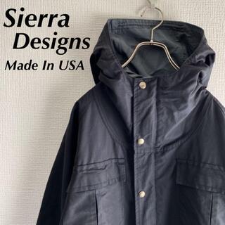 シェラデザイン(SIERRA DESIGNS)のUSA製 シェラデザイン 60/40 マウンテンパーカー ブラック M 古着(マウンテンパーカー)