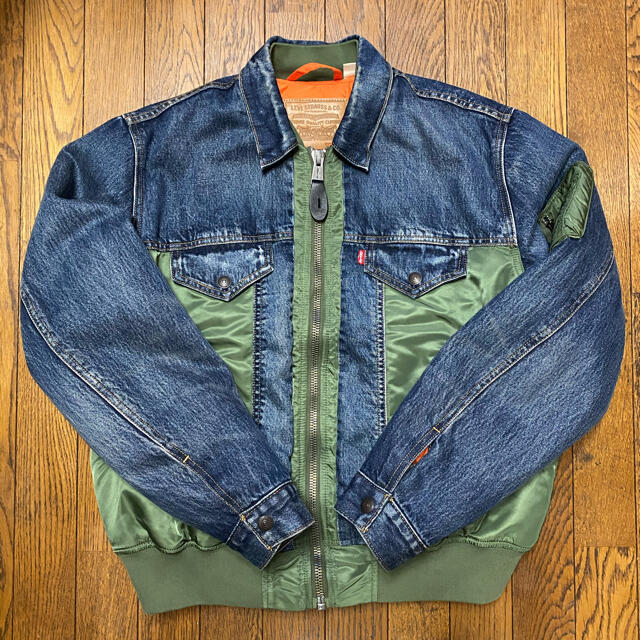 【美品】Levi's ハイブリッドトラッカージャケット MA-1 Sサイズ状態︰良好