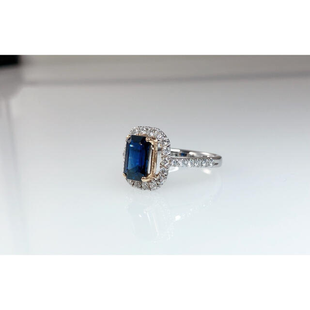 キラキラshop 極上　天然サファイア　ダイヤ　リング　大粒　ほぼ2ct pt レディースのアクセサリー(リング(指輪))の商品写真