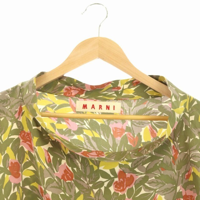 マルニ MARNI フラワー柄半袖トップス ブラウス プルオーバー シルク