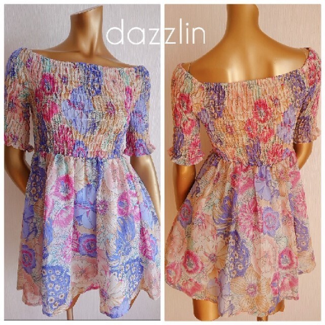 dazzlin(ダズリン)の《新品タグ付き》dazzlin  花柄 ミニワンピース レディースのワンピース(ミニワンピース)の商品写真