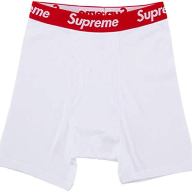 Supreme(シュプリーム)の【新品】supremeボクサーパンツ白Sサイズ1枚 メンズのアンダーウェア(ボクサーパンツ)の商品写真