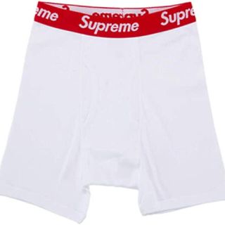 シュプリーム(Supreme)の【新品】supremeボクサーパンツ白Sサイズ1枚(ボクサーパンツ)