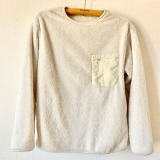 ユニクロ(UNIQLO)のファーリーフリースプルオーバー　ナチュラル　160cm(Tシャツ/カットソー)