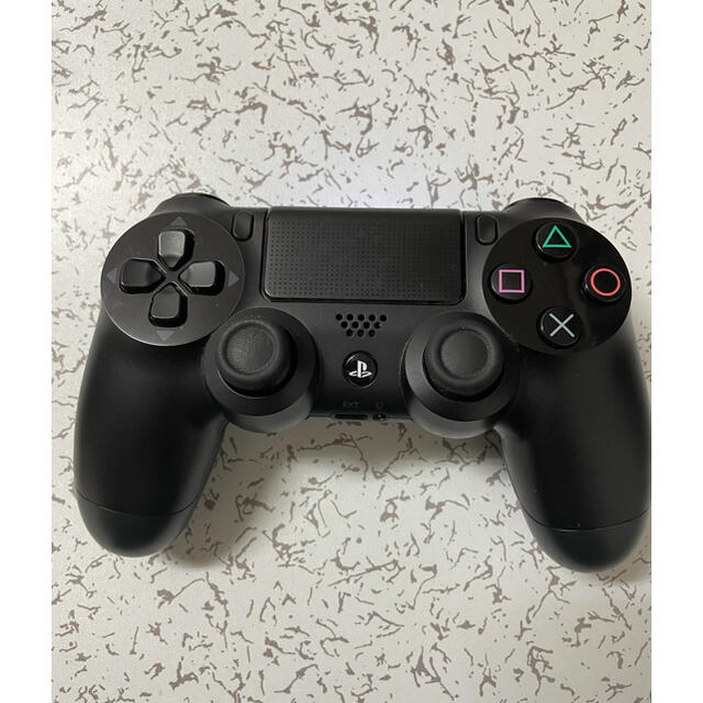 PlayStation4(プレイステーション4)の【ジャンク品】純正 PS4 コントローラー　ジェットブラック エンタメ/ホビーのゲームソフト/ゲーム機本体(家庭用ゲーム機本体)の商品写真