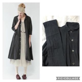 ネストローブ(nest Robe)のネストローブ　コットンシルクリネン　サファリコート(ロングコート)