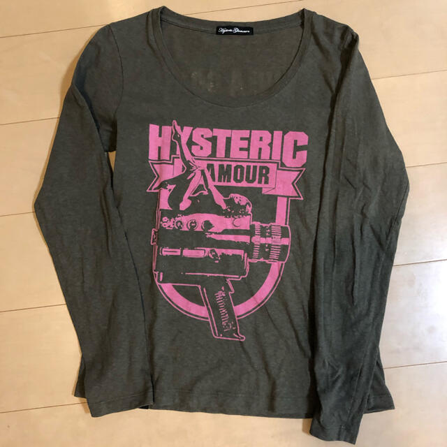 HYSTERIC GLAMOUR(ヒステリックグラマー)の［美品］ヒステリックグラマー　カーキロンT レディースのトップス(Tシャツ(長袖/七分))の商品写真