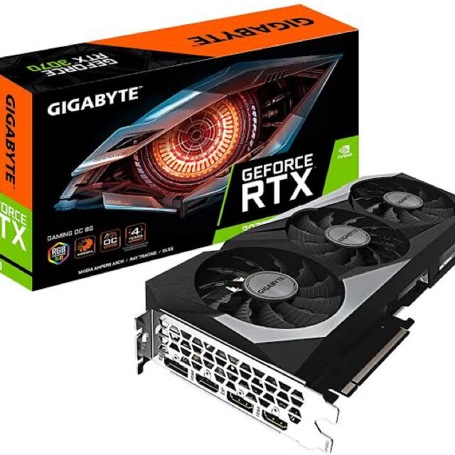 【新品】GIGABYTE GeForce RTX 3070 GAMING OC8 スマホ/家電/カメラのPC/タブレット(PCパーツ)の商品写真