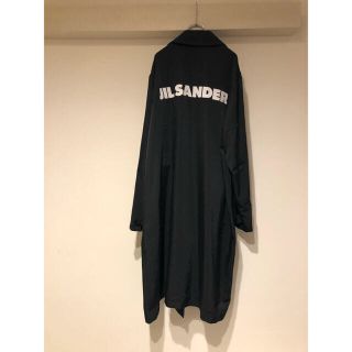 jil sander ジルサンダー　スタッフ　ロゴ　プリント　ステンカラーコート