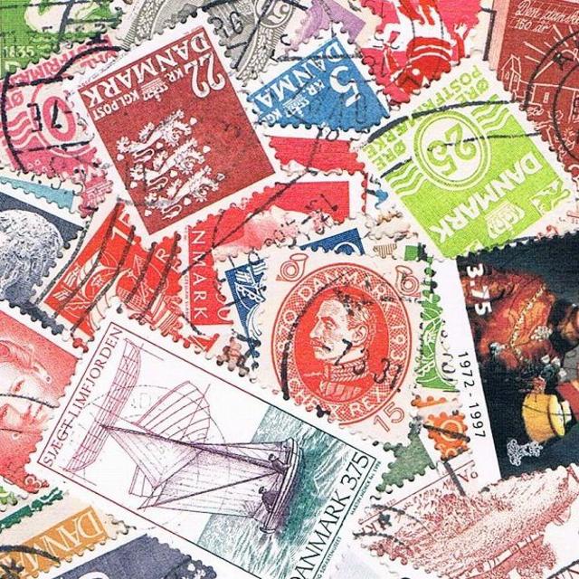 デンマーク古切手　 海外古切手　30枚/ランダム　コラージュにもお勧め ハンドメイドのスマホケース/アクセサリー(その他)の商品写真