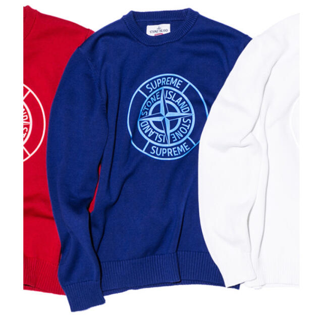 Supreme - 16SS Supreme/Stone Island Sweater S Blueの通販 by プロフ