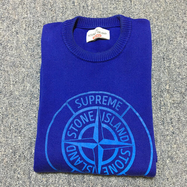 16SS Supreme/Stone Island Sweater S Blue