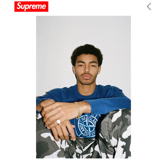 16SS Supreme/Stone Island Sweater S Blue