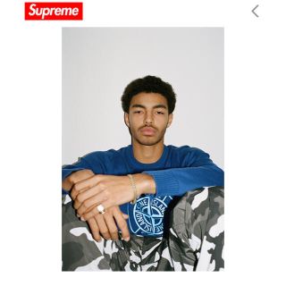 シュプリーム(Supreme)の16SS Supreme/Stone Island Sweater S Blue(ニット/セーター)