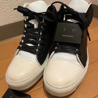 Acne Studios アクネストゥディオズ 21SS イタリア製 Babila Mix M レースアップハイトップスニーカー FA-MN-SHOE000035 40(25cm) Turquoise/white/white フェイス ハイカット FLORAGATAN スニーカー シューズ【Acne Studios】