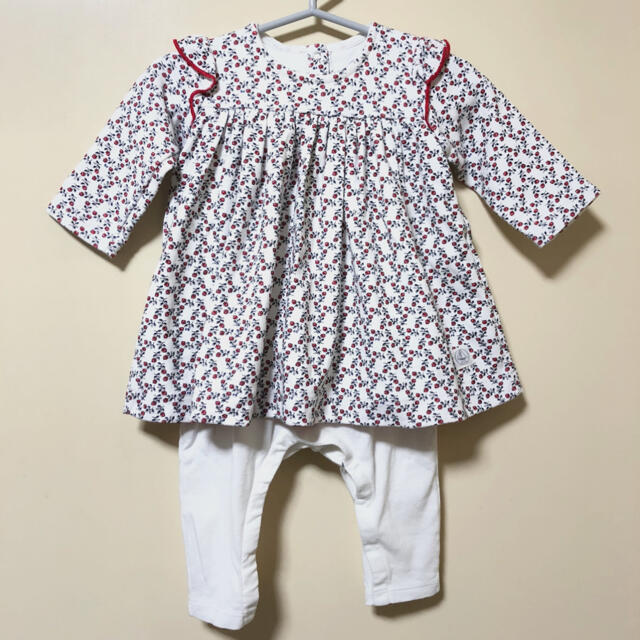 PETIT BATEAU(プチバトー)のpetit bateau プチバトー  ロンパース ワンピース 70cm キッズ/ベビー/マタニティのベビー服(~85cm)(ロンパース)の商品写真