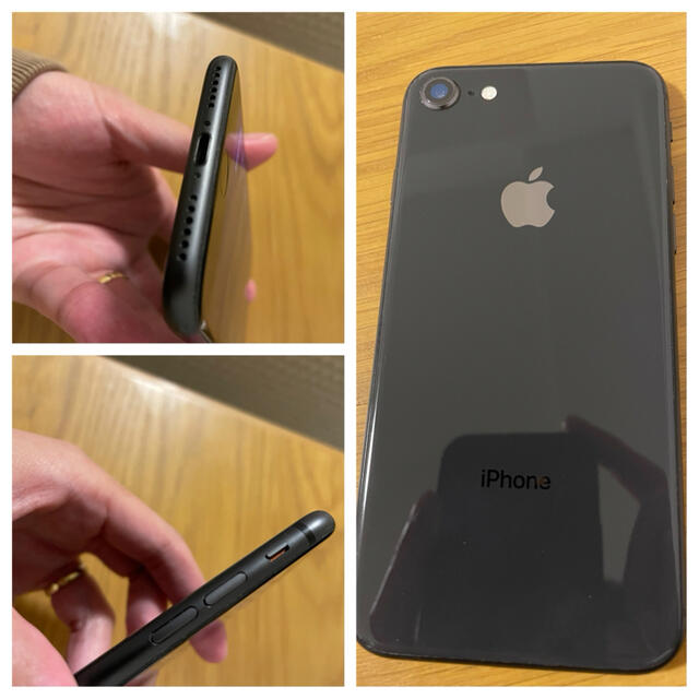 スマートフォン/携帯電話iPhone8 SpaceGray 64GB SIMロック解除済(元au)